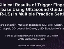 by Richard Schaefer, MD, Alan Blackburn, MD, Brett Kindle, MD, Craig Chappell, DO, Joseph 
McGinley, MD, Douglas Hoffman, MD
Case series reporting on 150 patients (164 fingers) treated by 13 different physicians with up to 6 months follow-up. Presentation presented at AAHS on January 19, 2023.