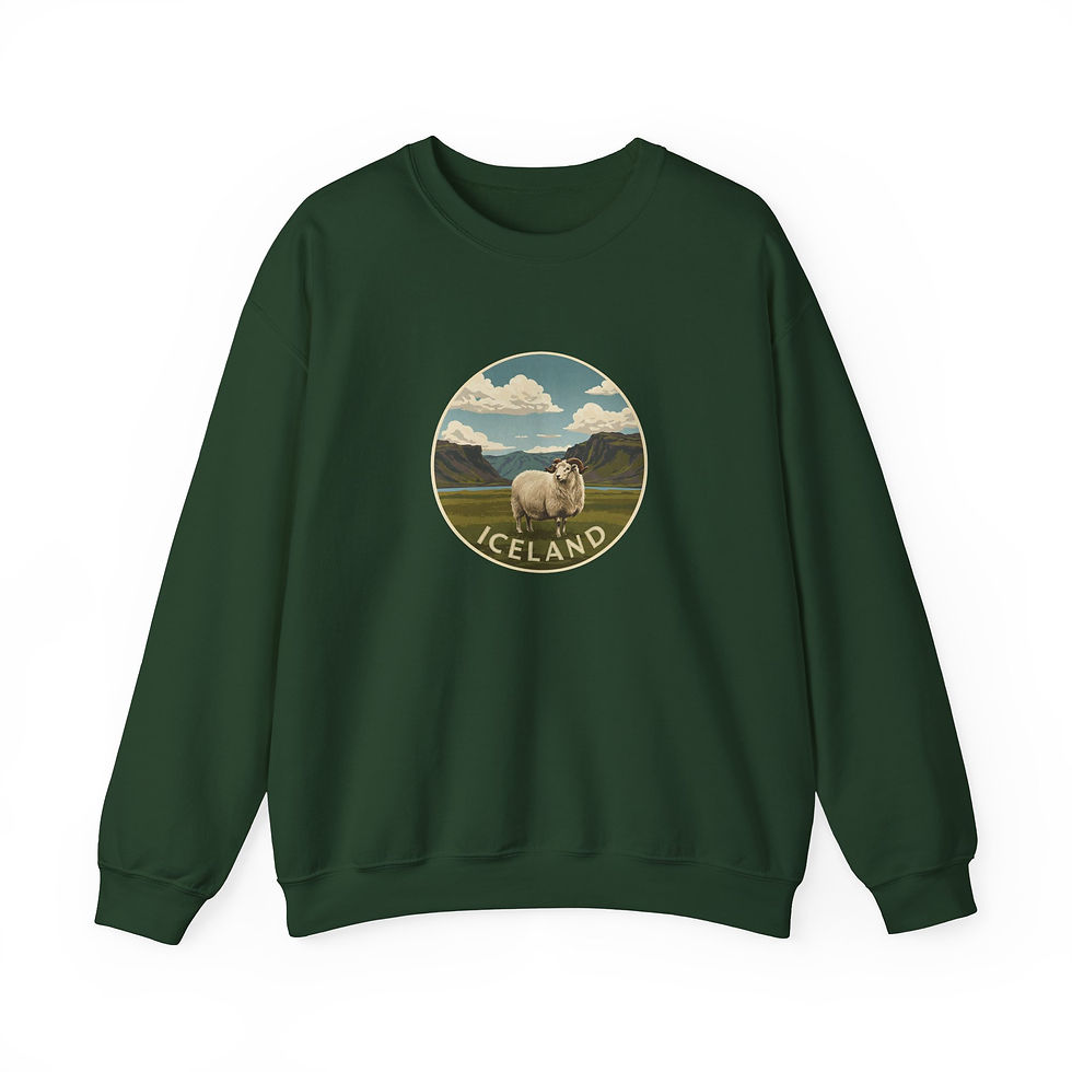 grünes sweatshirt Island