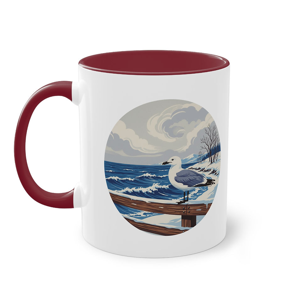 Winter Becher Tasse Möwe