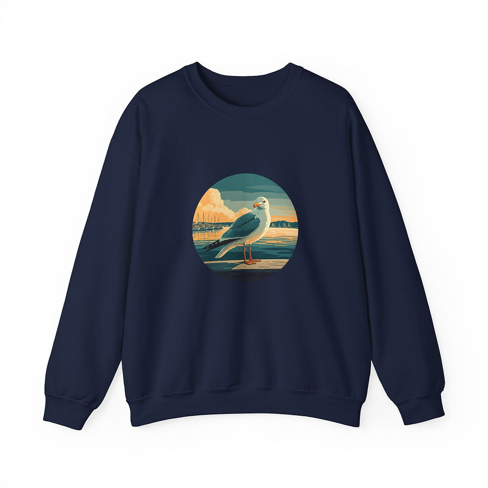 blaues Sweatshirt Möwe