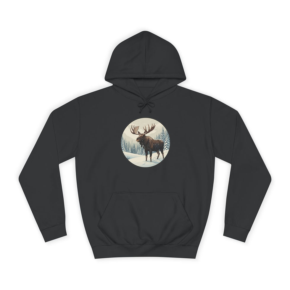 Miniaturbild: Winter Hoodie Elch schwarz