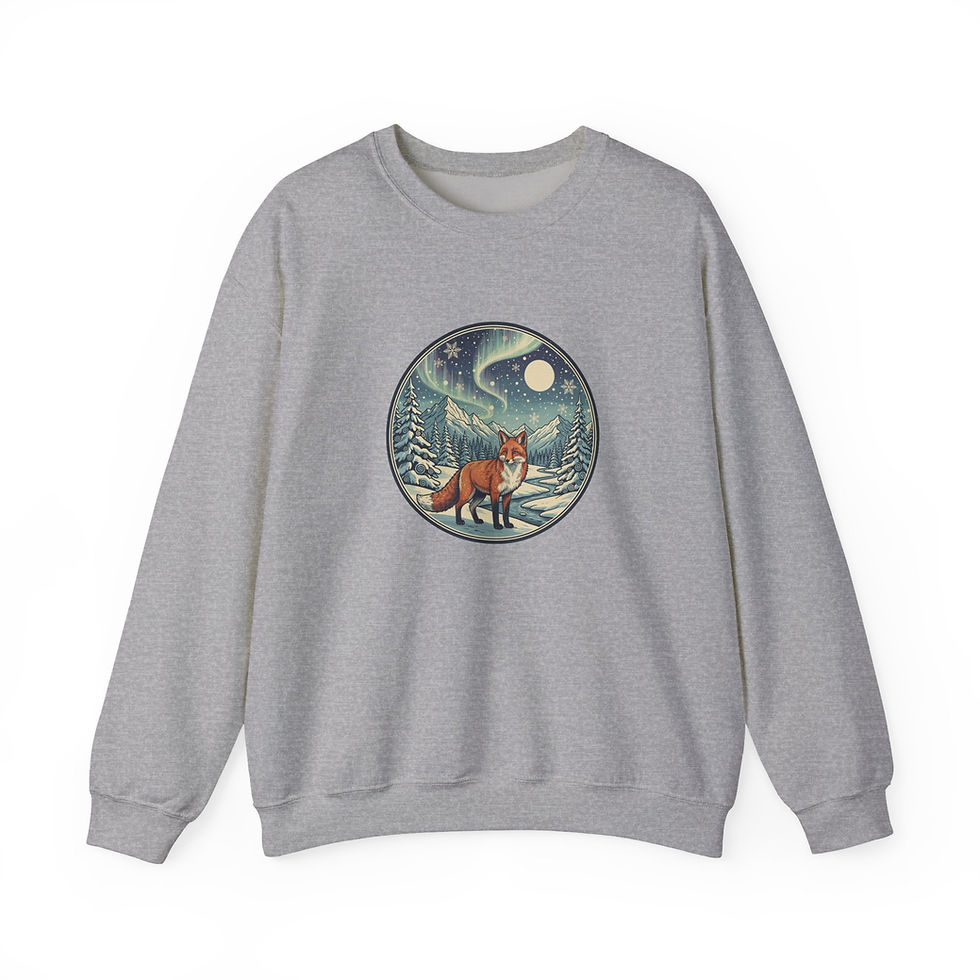 Miniaturbild: Sweatshirt Winter Fuchs grau