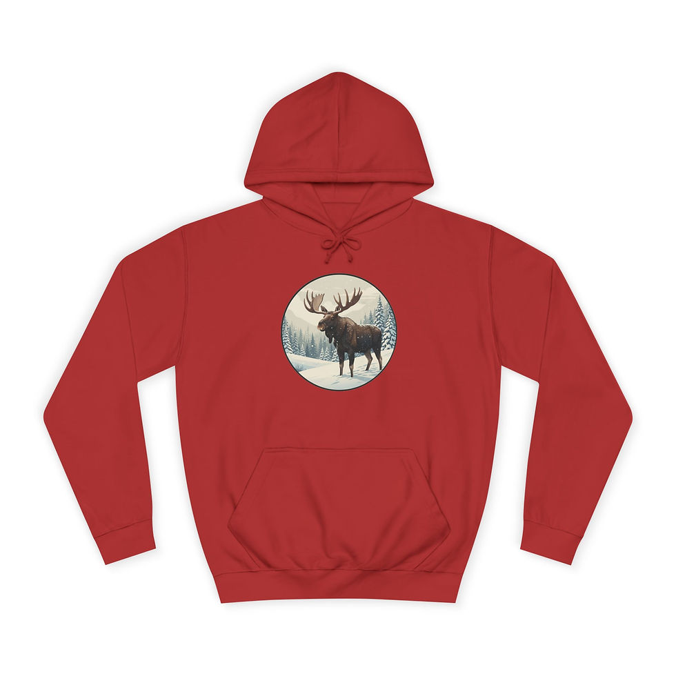 Miniaturbild: Winter Hoodie Elch rot