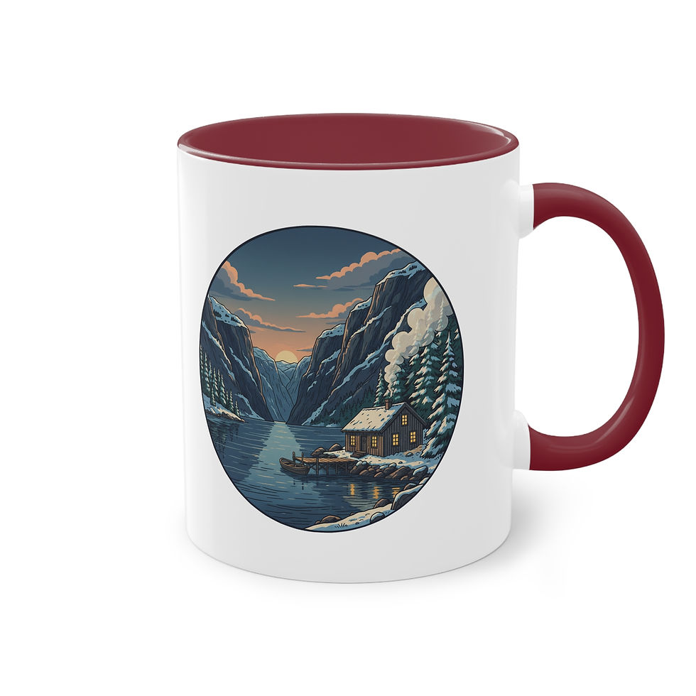 Winter Becher Tasse Fjord