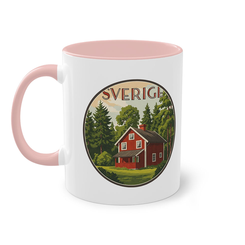 Miniaturbild: Becher Tasse "Schweden - Haus" Geschenk