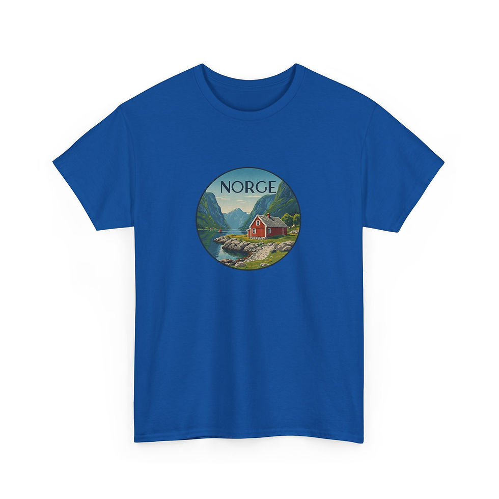 blaues T-Shirt Norwegen