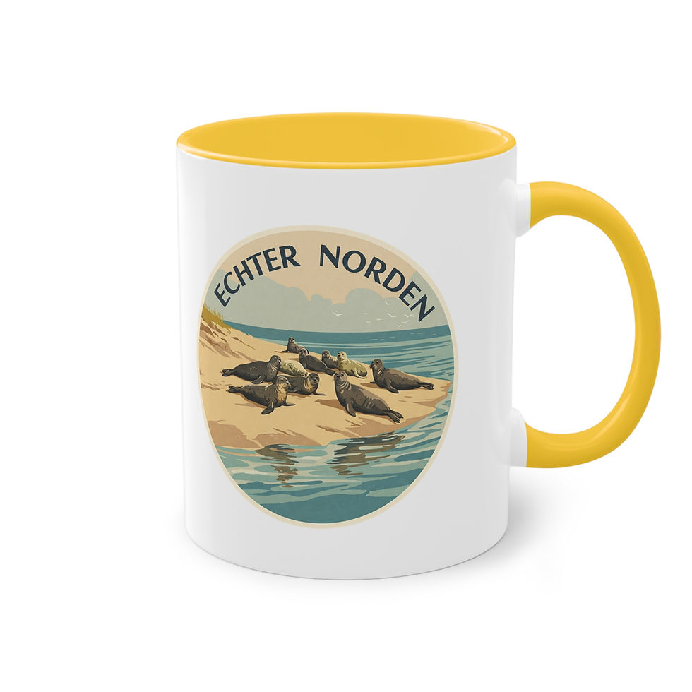 Miniaturbild: bedruckte Tasse "Echter Norden- Robben" Geschenk Souvenir