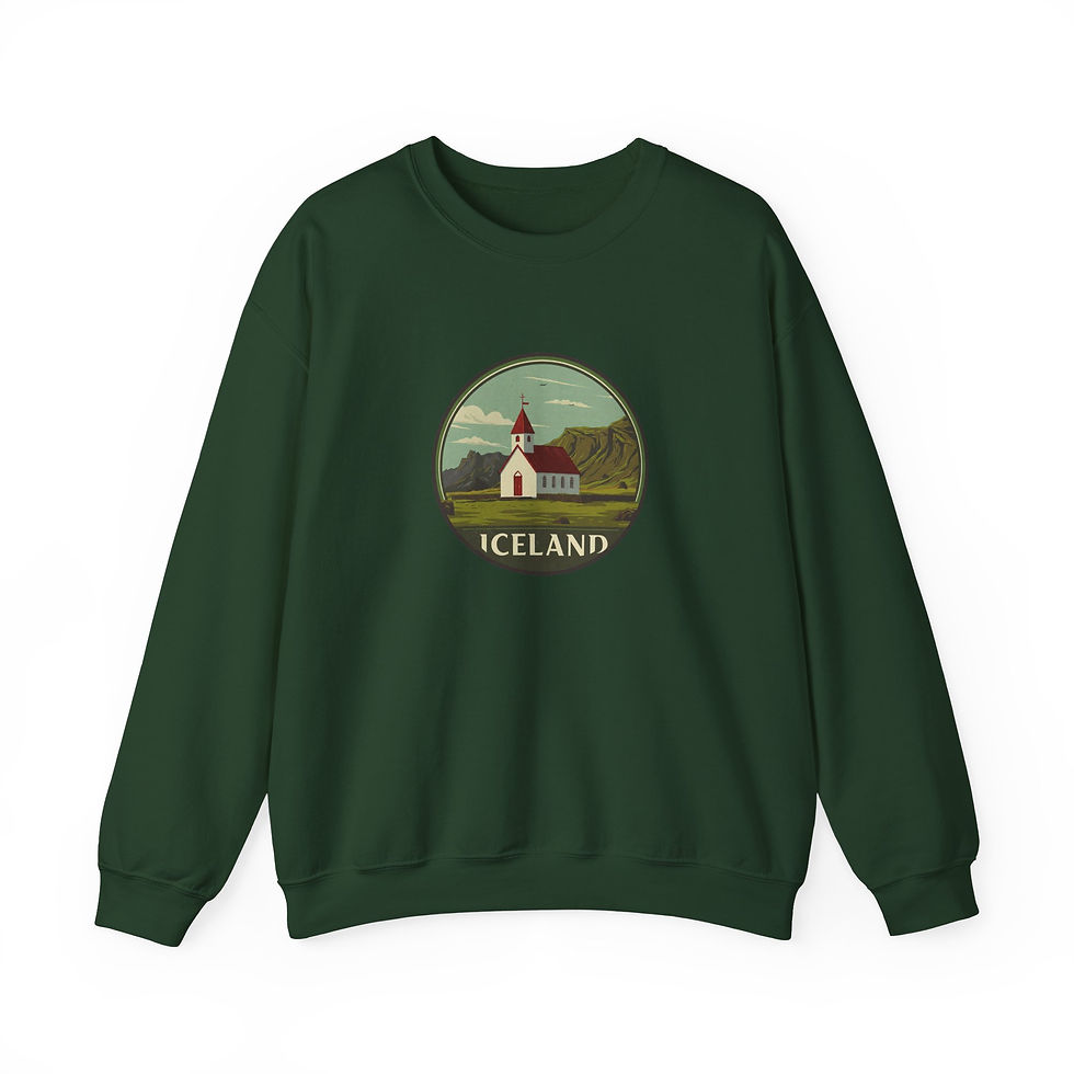 grünes Sweatshirt Island