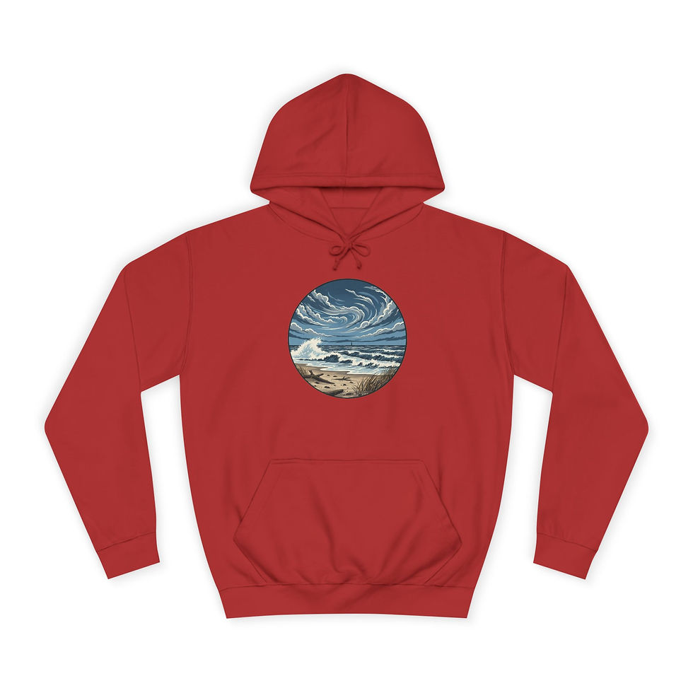 Miniaturbild: Winter Hoodie Strand rot