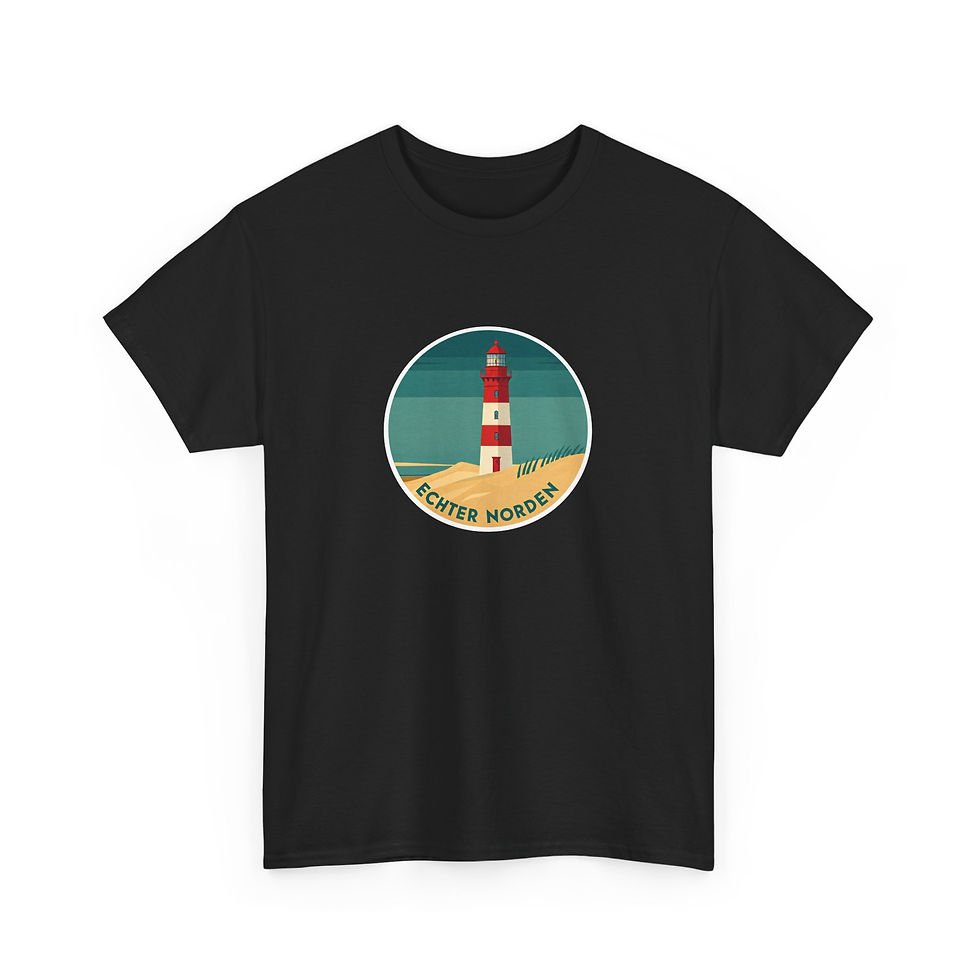Miniaturbild: schwarzes T-shirt Echter Norden