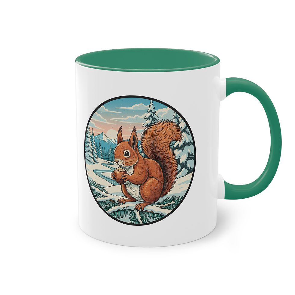 Miniaturbild: Winter Becher Tasse Eichhörnchen