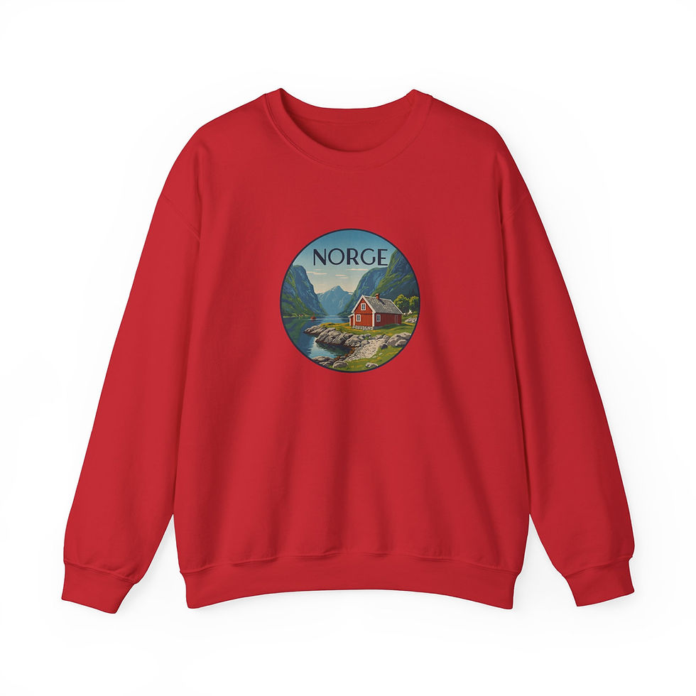 Miniaturbild: rotes Sweatshirt Norwegen