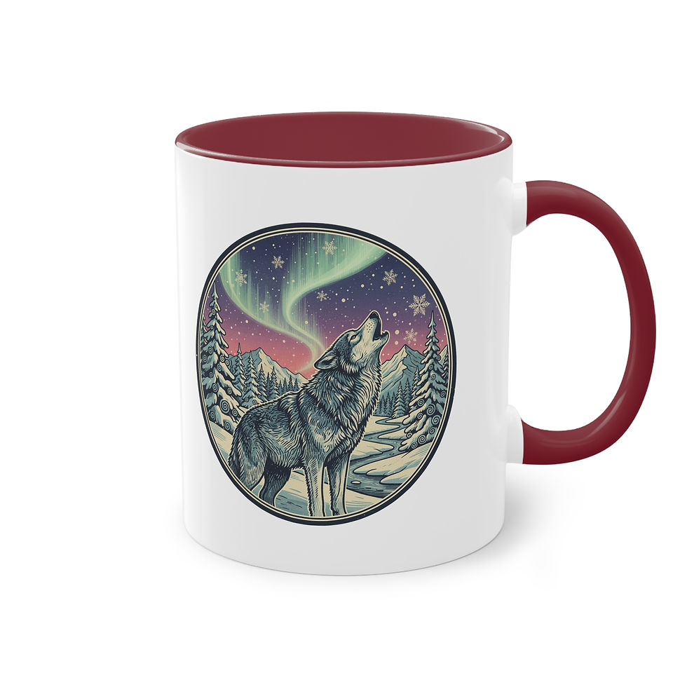 Winter Becher Tasse Wolf