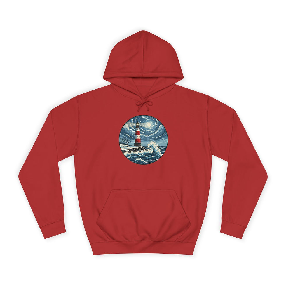 Miniaturbild: Winter Hoodie Leuchtturm rot