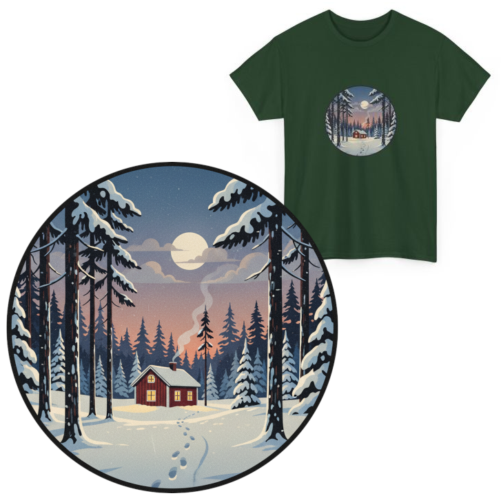 Winter T-Shirt Waldhaus