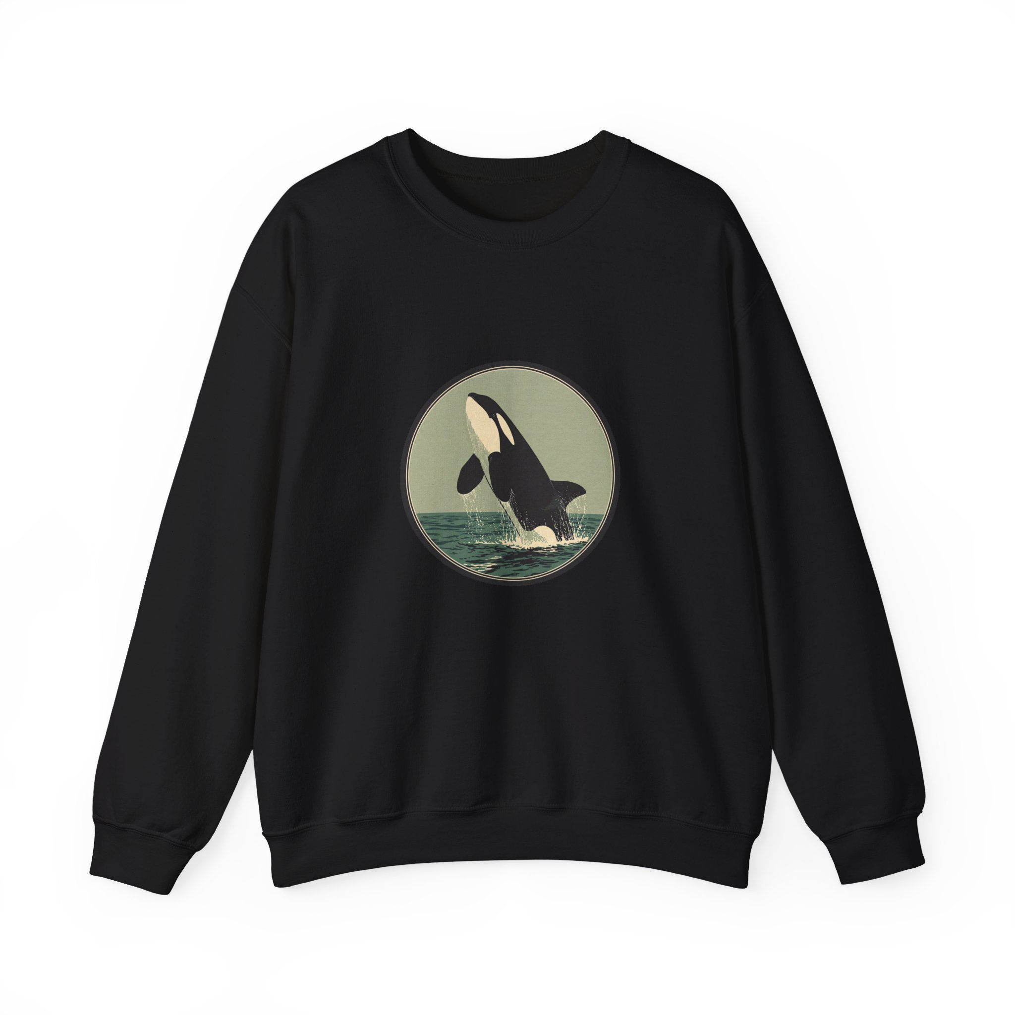 schwarzes Sweatshirt Wale Orca
