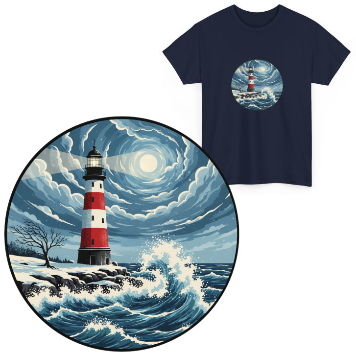 Winter T-Shirt Leuchtturm