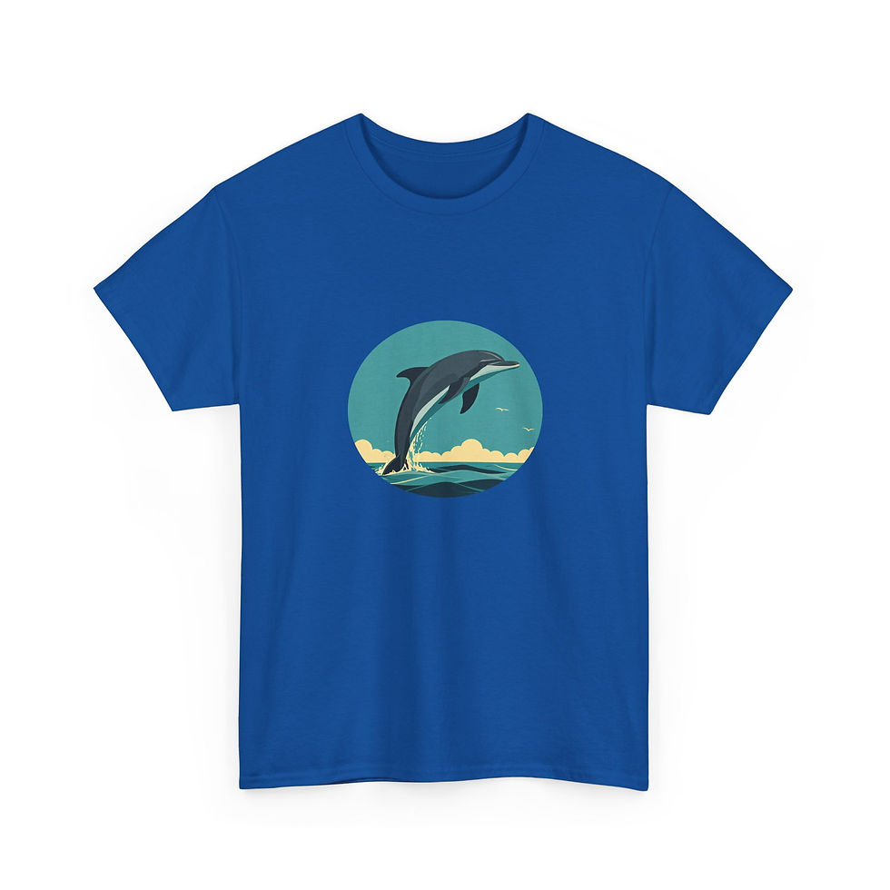 blaues T-Shirt Wale Delfin