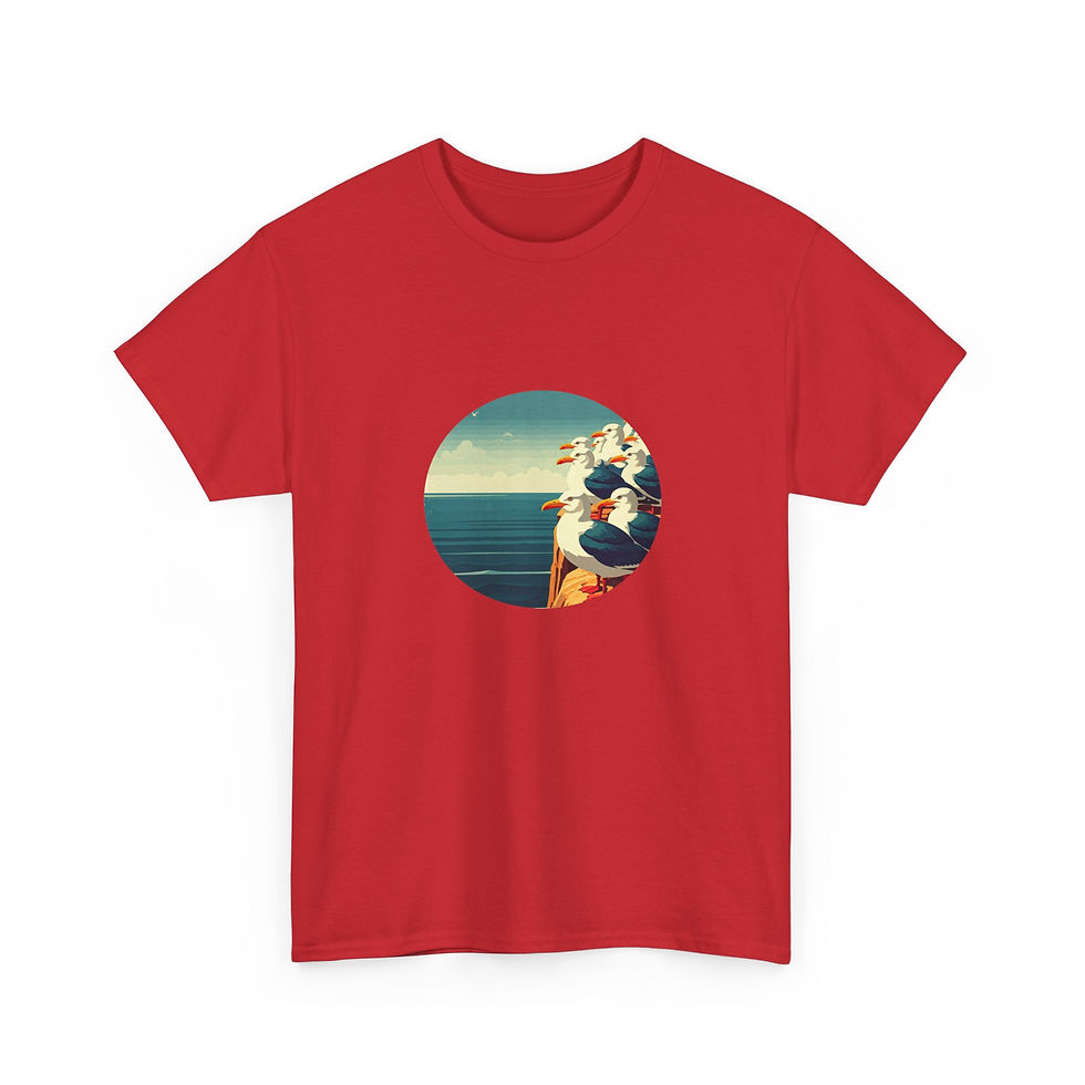 Miniaturbild: rotes T-Shirt Möwen-Klippe