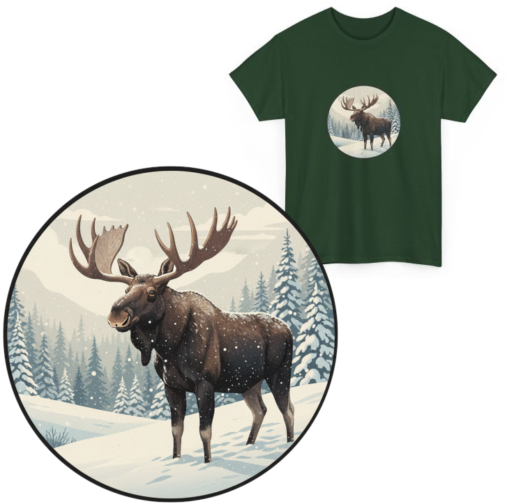 Winter T-Shirt Elch