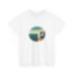 weißes T-Shirt Möwen-Klippe