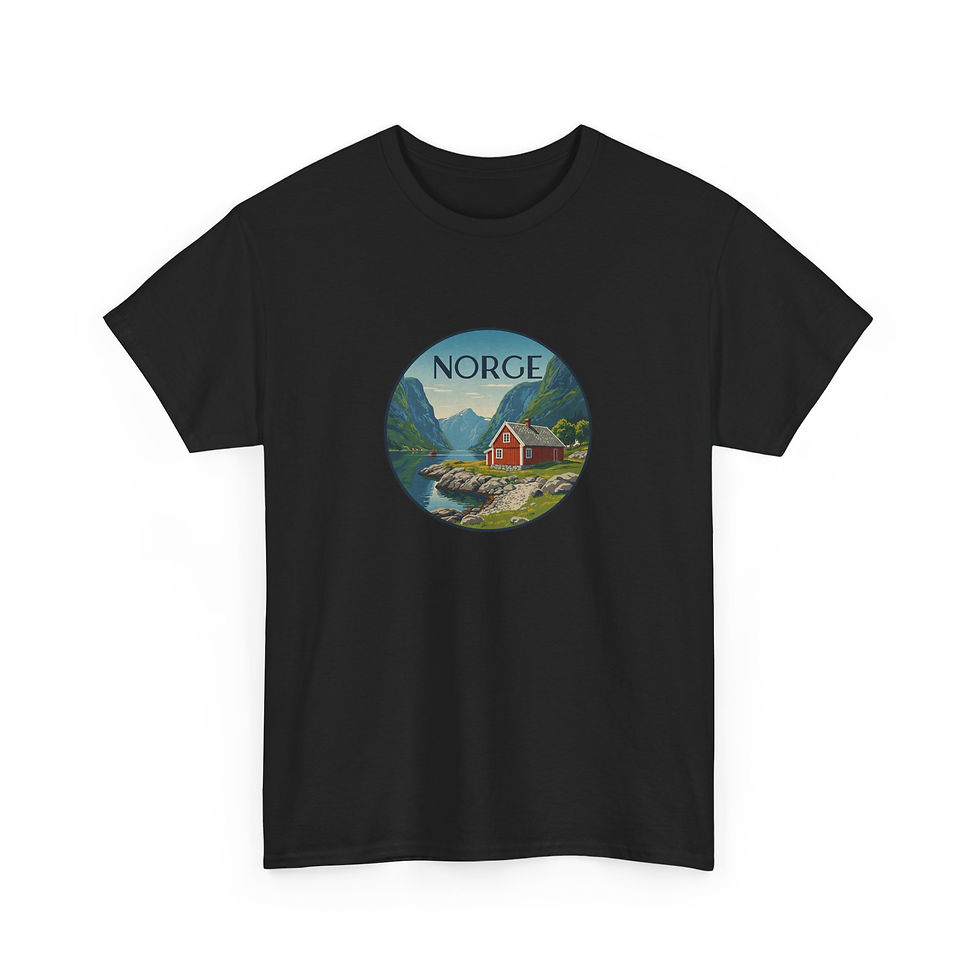 Miniaturbild: schwarzes T-Shirt Norwegen