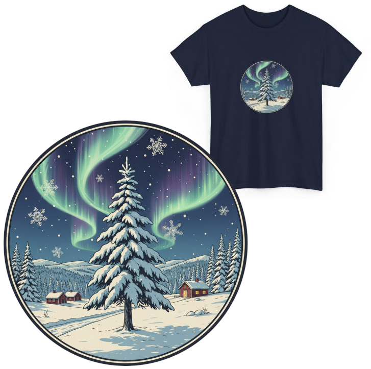 Winter T-Shirt Tanne