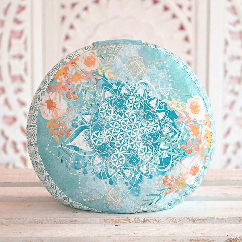 Miniature : ZAFU DE MEDITATION ROND fleur de vie avec quartz rose et améthyste