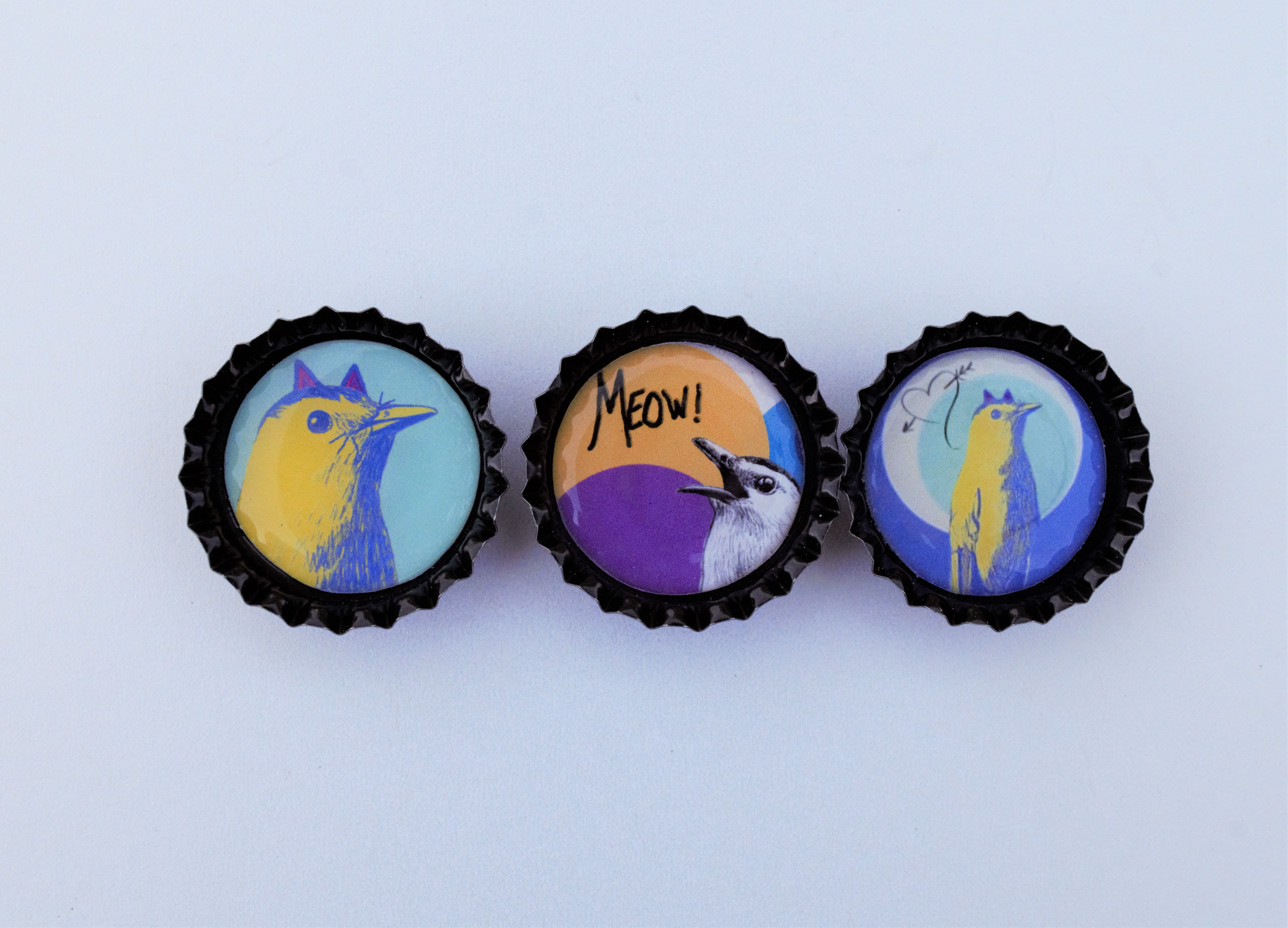 Cool Catbird Magnet Set