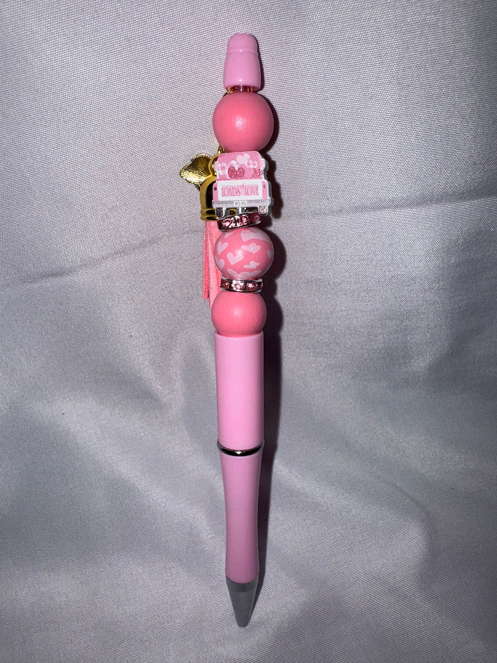 Thumbnail: Pink with Beads Ballpoint Pen