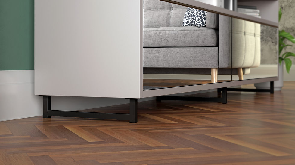 Miniatura: Centro de Entretenimiento TV MADISON 58" - BLANCO / NOGAL + RACK