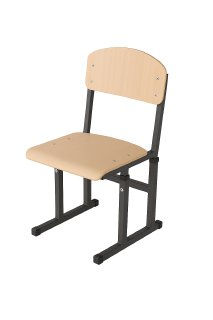Миниатюра: Стул школьный на полозьях на квадратной трубе, №4-6 с покрытием HPL