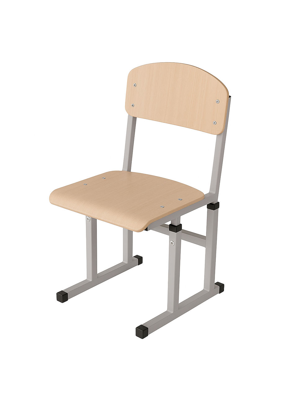 Миниатюра: Стул школьный на полозьях на квадратной трубе, №4-6 с покрытием HPL