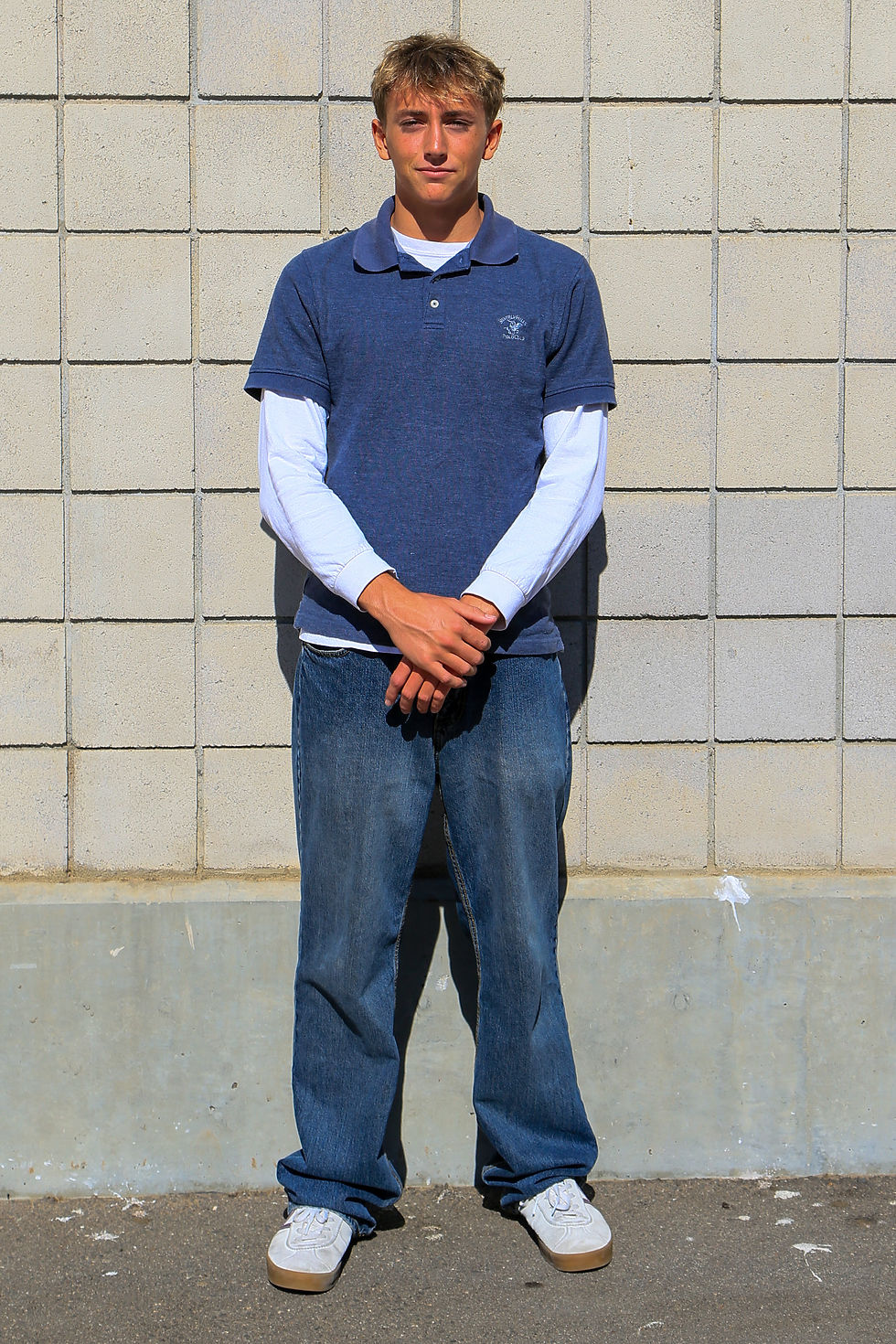 Eli Carnaghe (11) outside the Elings Aquatic Center at Dos Pueblos High School. (Richard Rockenbach)