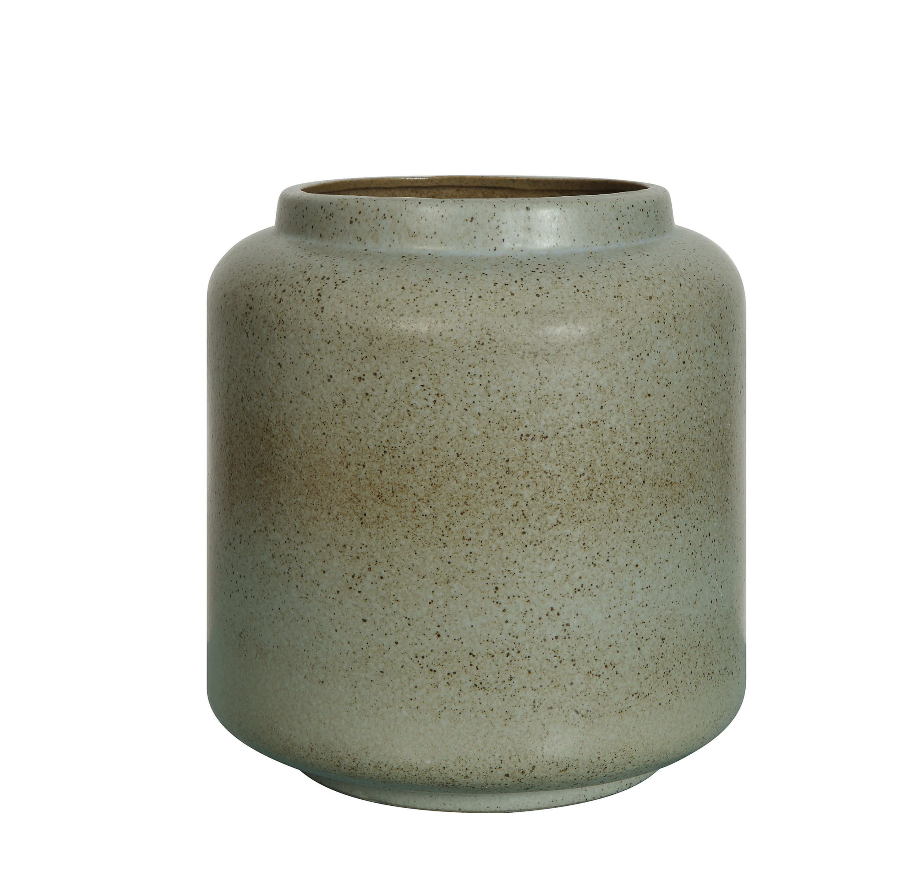 Blue Stoneware Crock with Reactive Glaze Finish (Each one will vary)