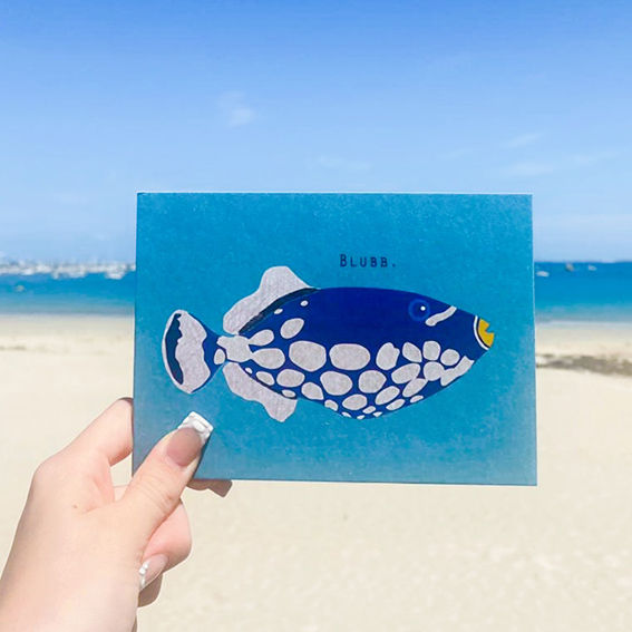 Grußkarte mit exotischem Fisch