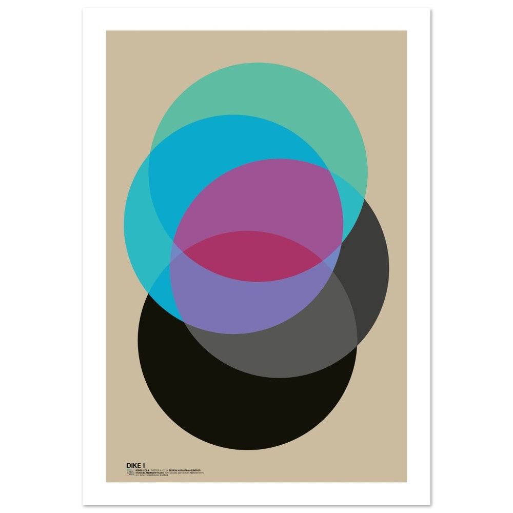 Abstraktes Poster ohne Rahmen in 6 Größen