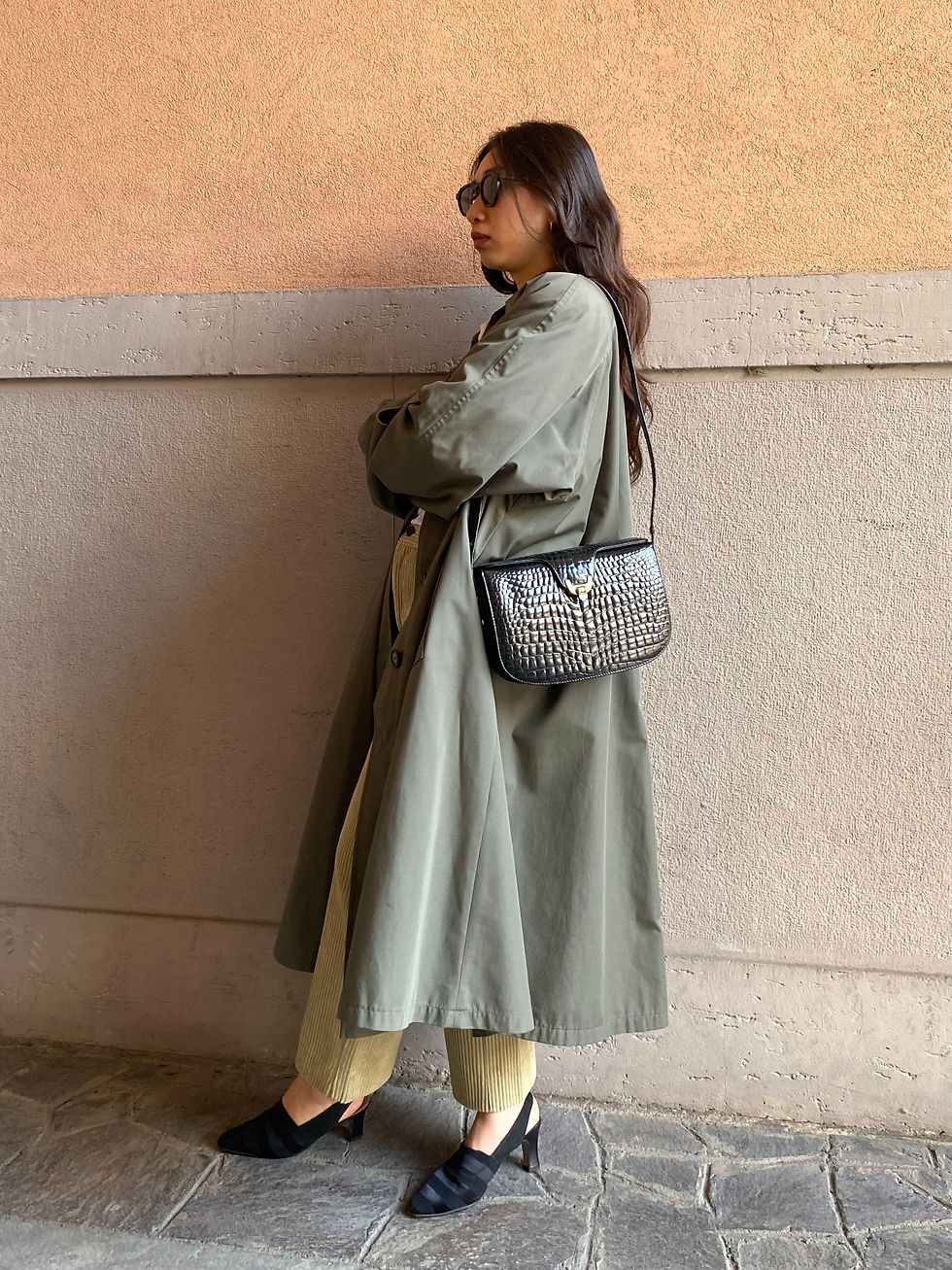 Miniatura: 80s Croco Print Leather Bag 