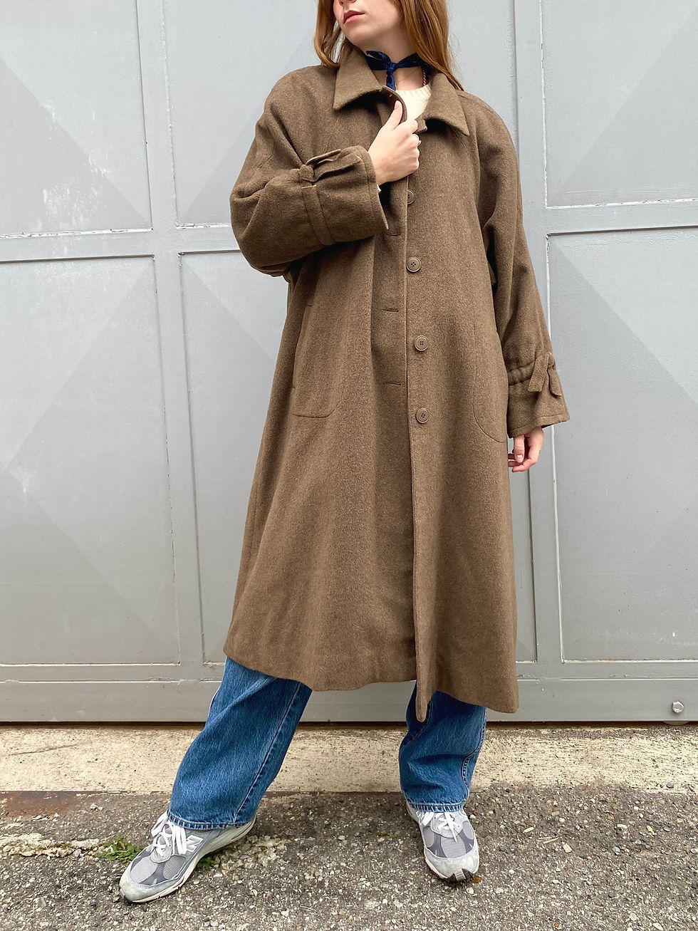 Miniatura: 80s Kaki Wool Coat 