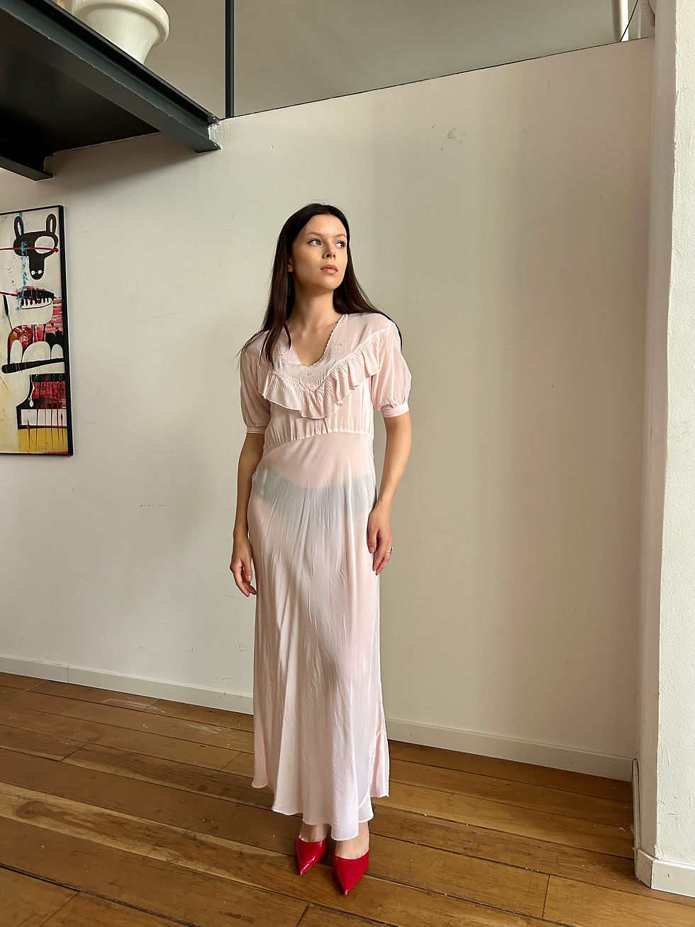 Miniatura: 70s Pink Slip Dress 