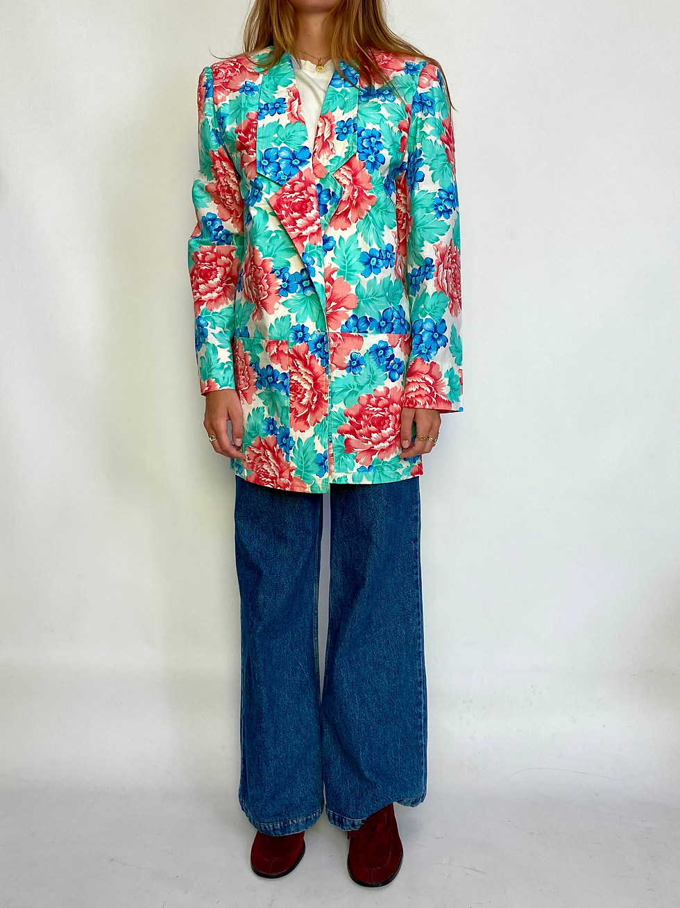 Miniatura: 80s Floral Cotton Blazer 