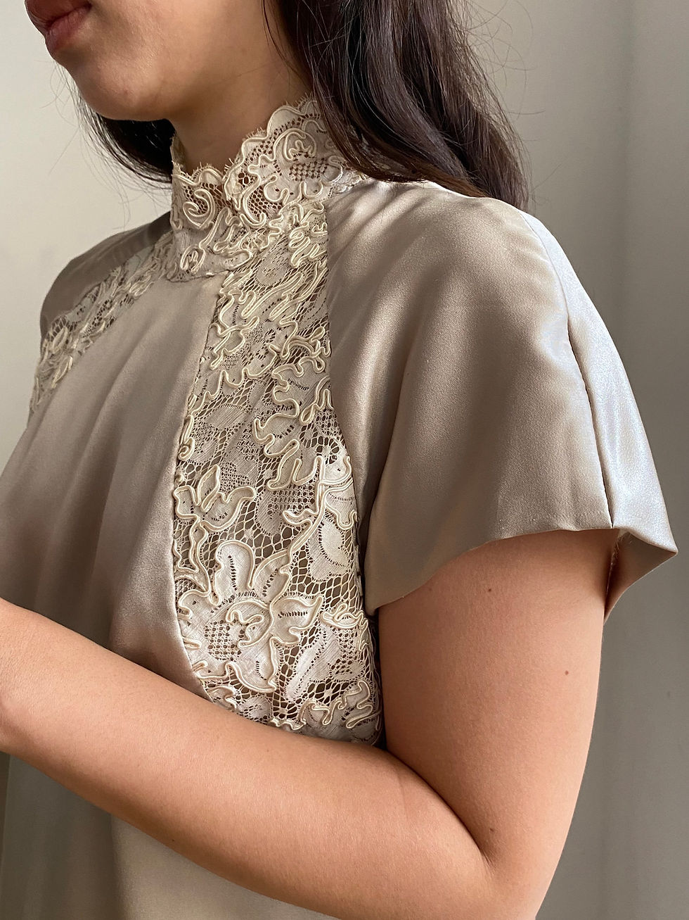 Miniatura: 80s Tailored Silk Dress 