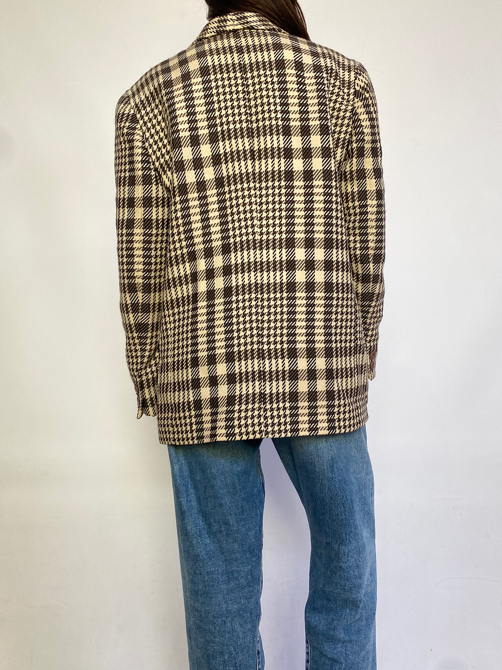 Miniatura: 80s pied de poule Wool Blazer 