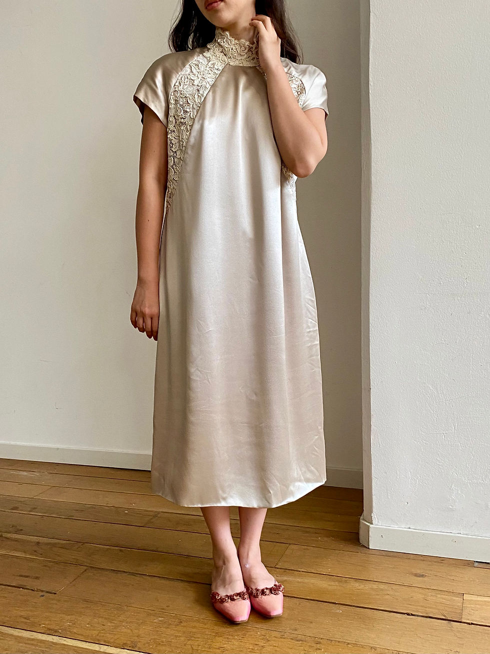 Miniatura: 80s Tailored Silk Dress 