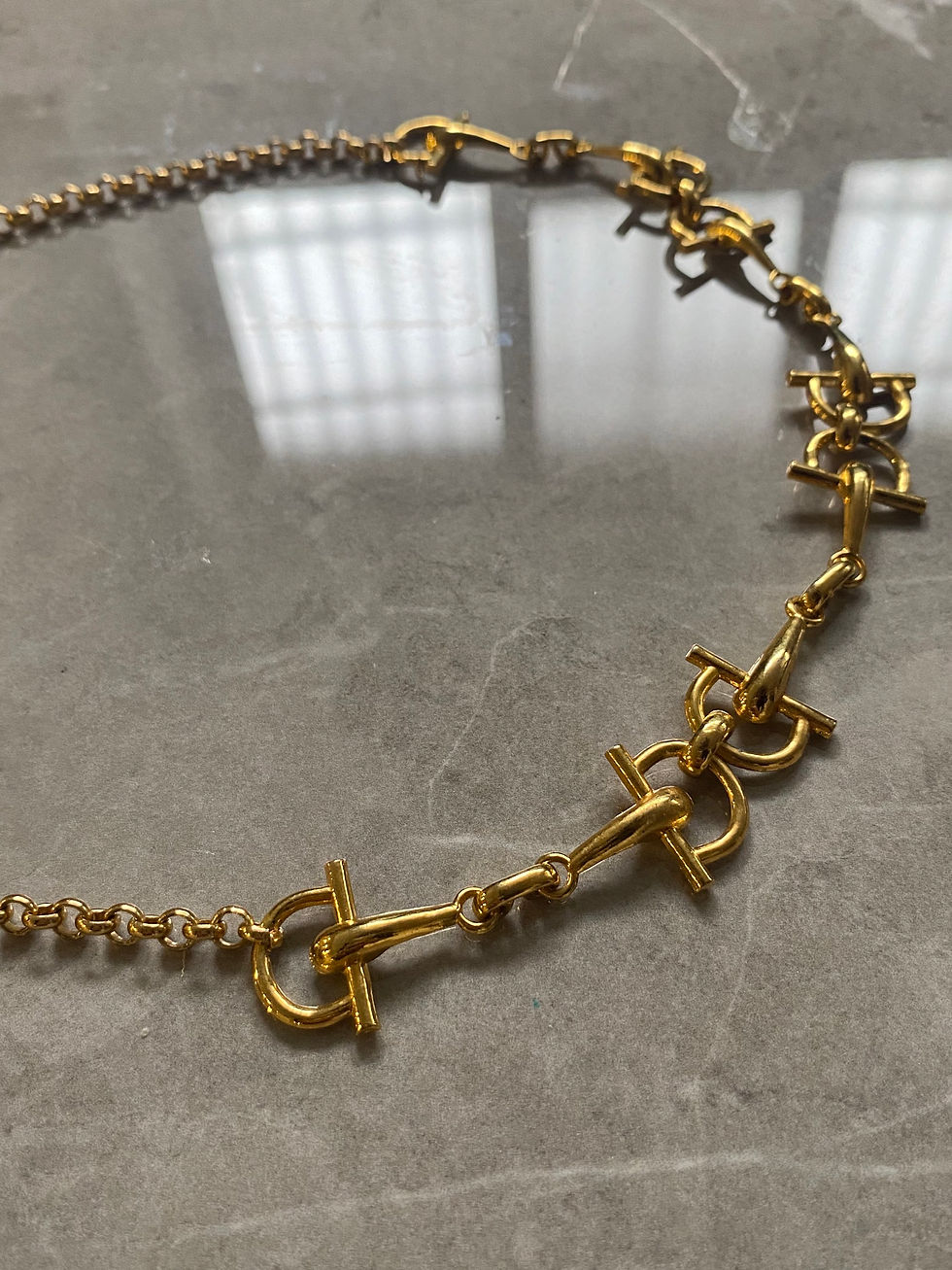 Miniatura: Gold Plated Horsebit Choker 
