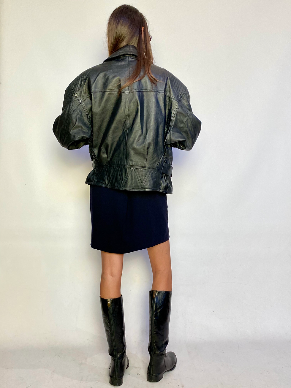 Miniatura: 80s Leather Biker Jacket 