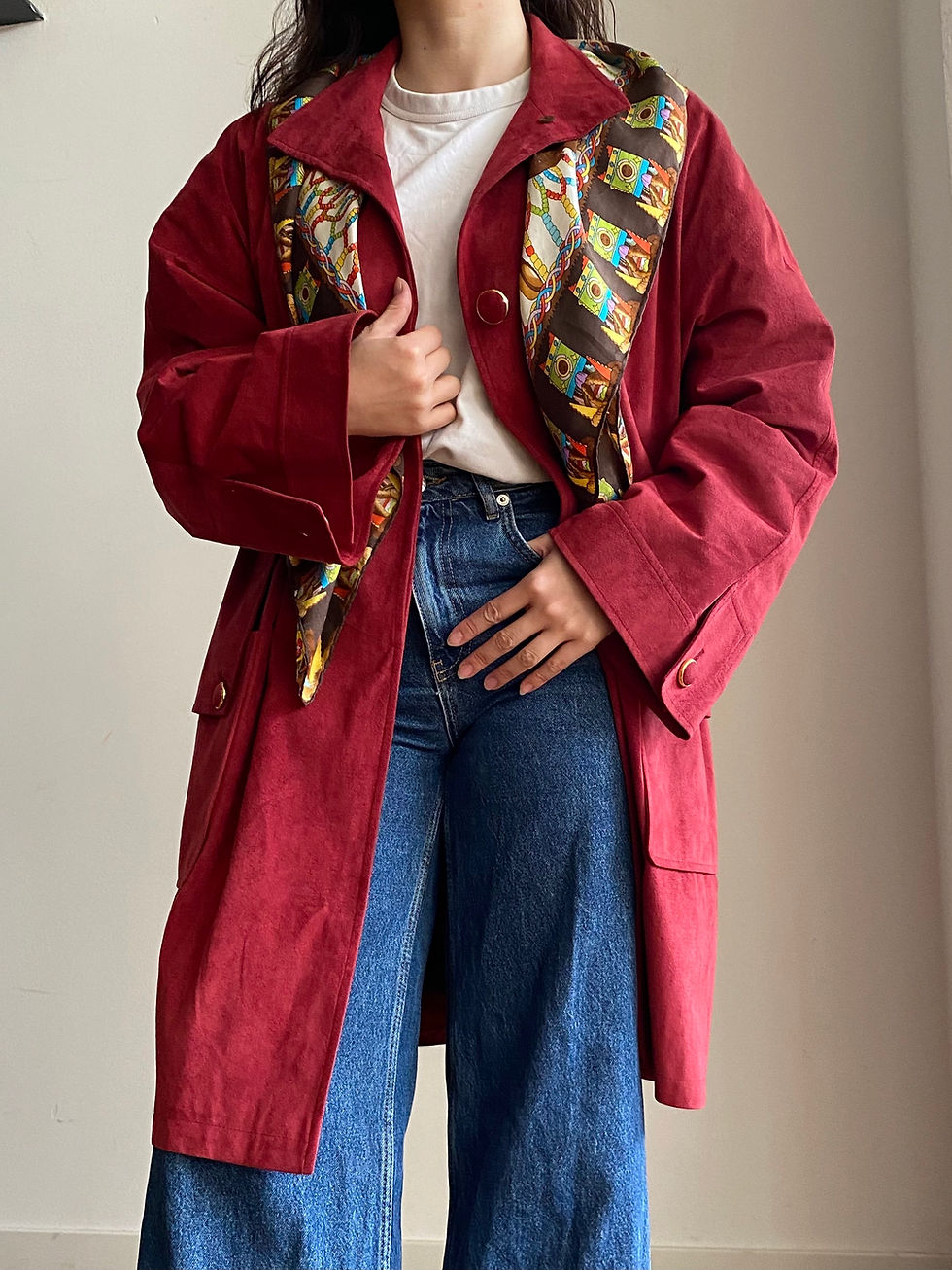 Miniatura: Burgundy Alcantara Jacket 