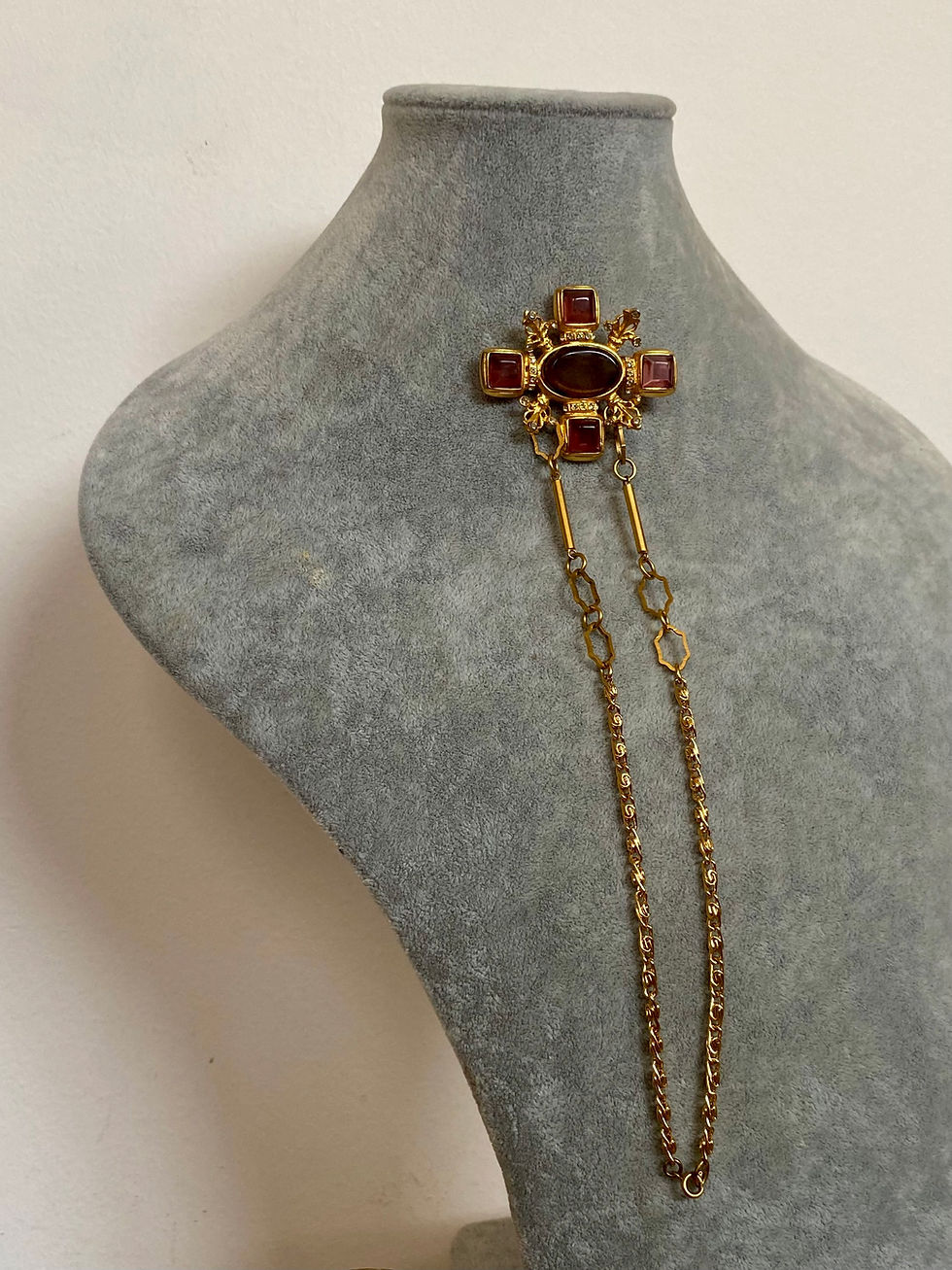 Miniatura: 70s Brooch Necklace 