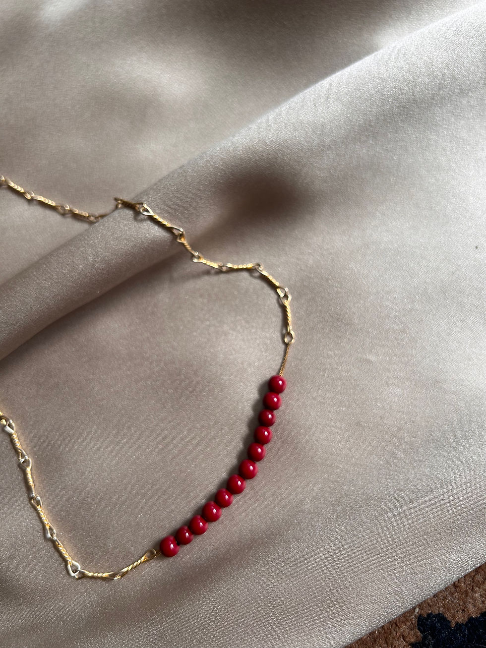 Miniatura: 70s Red Beads Necklace 
