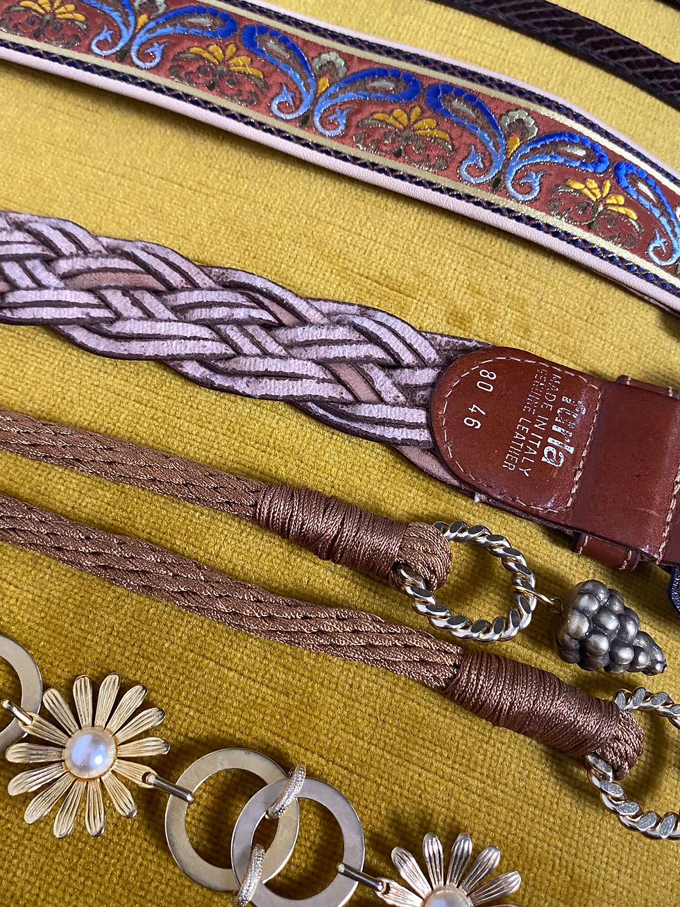 Miniatura: 80s Wooven Furla Belt 